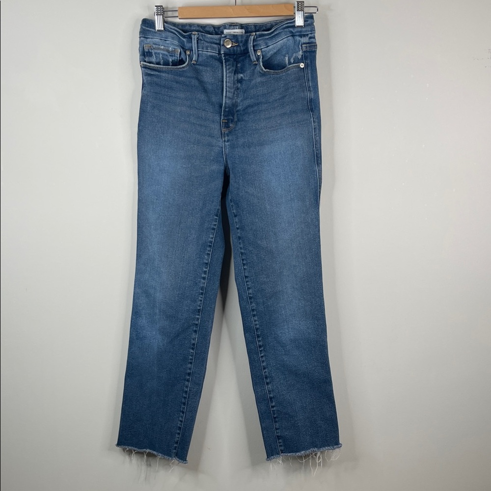 Good American Skinny Raw Hem Jeans Size 8/29